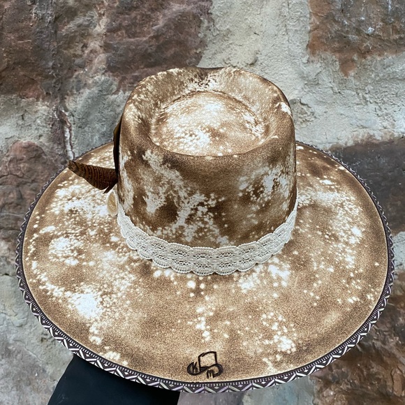 Nwt OS Olive & Pique Hand burned hat - Picture 5 of 10